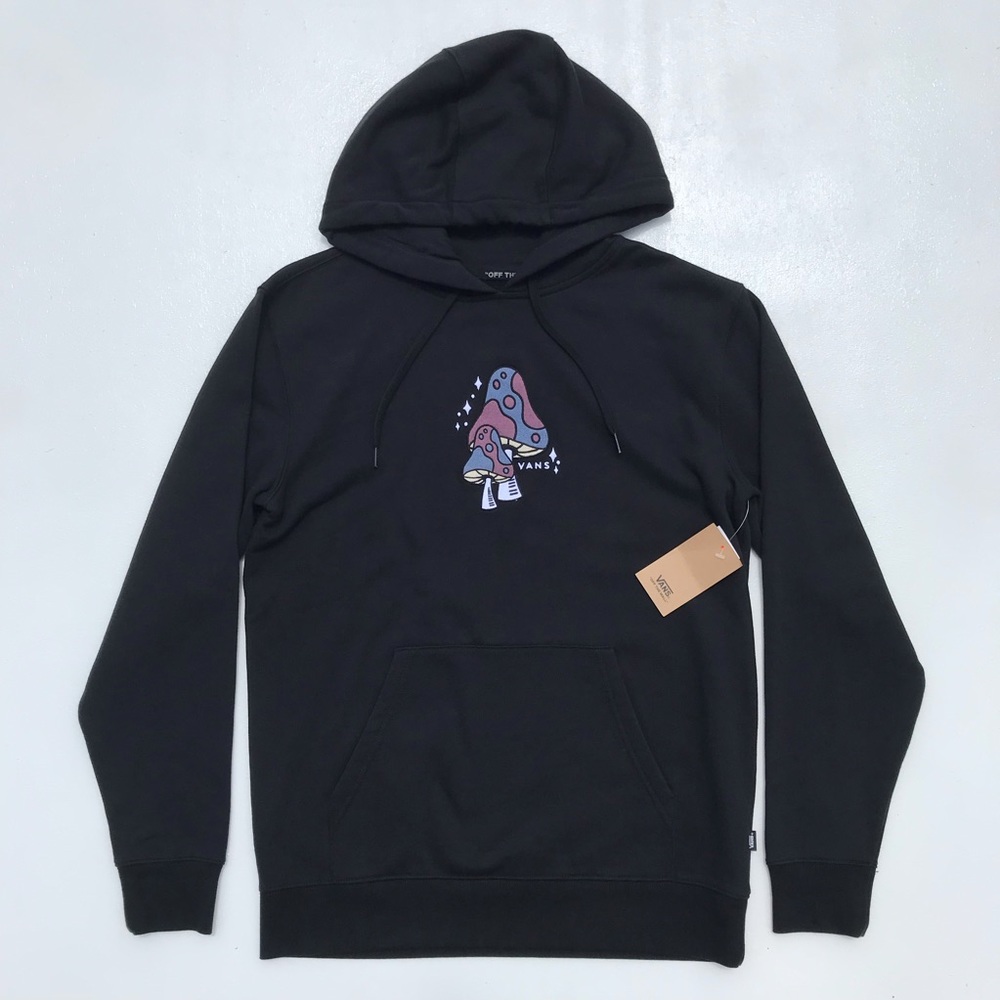 NEW! VANS “Big Spore PO” Hooded Sweatshirt - Black w/ Mushroom